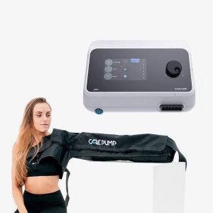 Zestaw AMAZONKA do drenażu limfatycznego (masażu uciskowego) lewej ręki 6-komorowy - aparat CarePump Lite6 + 1 mankiet na lewą rękę, bark i pierś