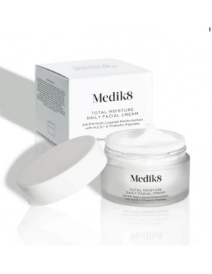 Medik8 total moisture daily facial cream głęboko nawilżający krem z kompleksem h.e.o. i peptydem prebiotycznym 50ml
