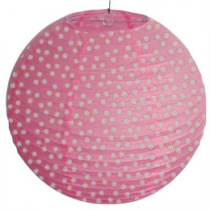 Abażur papierowy kokon 35 różowy kropki 70-94028 CANDELLUX