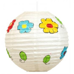 Abażur papierowy kokon 40 kwiatki 70-16389 CANDELLUX