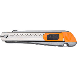 Nóż z ostrzem łamanym 18mm metalowy korpus 63-021 NEO