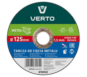 Tarcza do metalu 125X1.5X22.2 61H532 VERTO