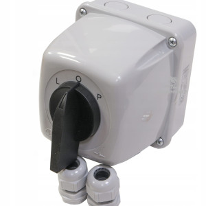Łącznik krzywkowy L-0-P 3P 25A w obudowie ŁK25R-3.8368OB2 SPAMEL