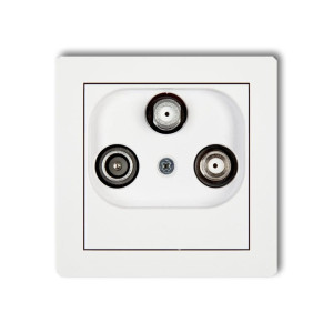 Gniazdo abonenckie 2 wejścia SAT + TV DECO KARLIK