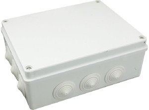 Puszka natynkowa hermetyczna 190 x 140 x 70 mm 10 dławików IP55 szara S-BOX 406 PAWBOL