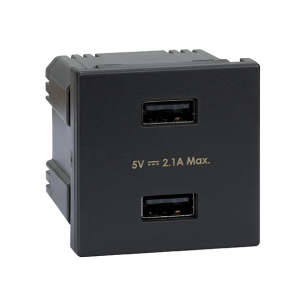 Ładowarka USB K45 USB 2.0 - A 5V DC 2,1A 45×45mm grafit K126E/14 KONTAKT-SIMON