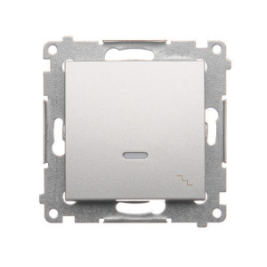 Łącznik schodowy z podświetleniem LED srebrny mat DW6L.01/43 KONTAKT-SIMON