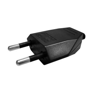 Wtyczka płaska bez uziemienia, 2,5A, 250V, czarny poliwęglan 50 szt. OR-AE-13241/B/50 ORNO