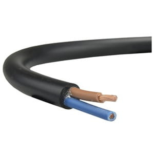 Przewód instalacyjny giętki OMY 2X0,5 czarny H03VV-F ELEKTROKABEL