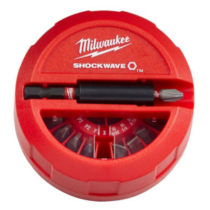 Zestaw 15 bitów Shockwave do śrub Phillips, Pozidriv i Torx, PH1 - PH2, PZ1 - PZ3, T10 - T30 4932430904 MILWAUKEE