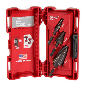 Zestaw udarowych wierteł stopniowych Shockwave, 4 - 12 mm, 4 - 20 mm, 4 - 30 mm 48899266 MILWAUKEE
