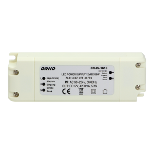 Zasilacz do LED 12VDC 50W, IP20 OR-ZL-1616 ORNO