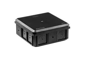 Puszka naścienna 90x90x37 mm IP55 z dławnicami z 1 wkrętem SIMET