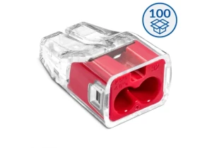 Szybkozłączka wtykowa do drutów i wielodrutów 0,75 4 mm² 2-torowa opak. 100 szt. SIMET