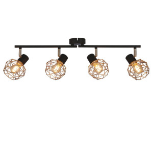 ACROBAT listwa 4X40W E14 czarny/miedziany klosz 94-22226 Candellux