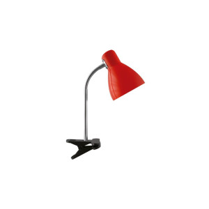 Lampka biurkowa KATI E27 red clip 02862 IDEUS