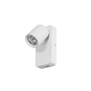 Kinkiet do czytania GU10 Timo biały USB A+C 0468 LVT