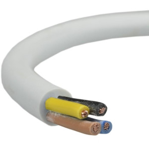 Przewód prądowy OMY 4x0,75 biały linka H03VV-F ELEKTROKABEL