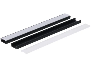 Profil LED PCV 16x7 Slim czarny 1m Mleczny 6967 LVT