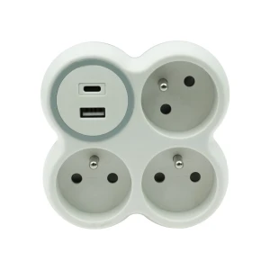 Rozgałęźnik trzykrotny, 3x gniazda wtyczkowe z uziemieniem, 1xgniazdo USB A, 1xgniazdo USB C W-72009 PLASTROL