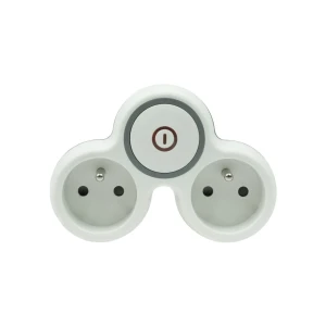Rozgałęźnik wtyczkowy dwukrotny z włącznikiem, uziemienie W-72002 PLASTROL