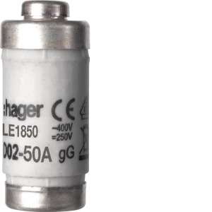 Bezpiecznik zwłoczny D0 D02/E18 50A 400V gL/gG LE1850 HAGER