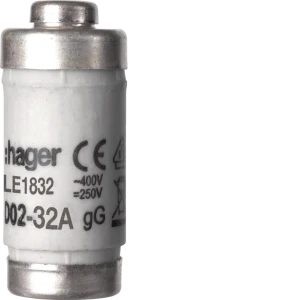 Bezpiecznik zwłoczny D0 D02/E18 32A 400V gL/gG LE1832 HAGER