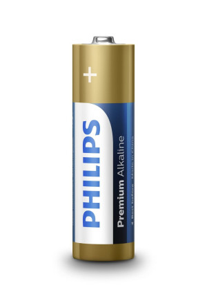 Bateria Premium Alkaline AA LR6 LR6M4B/10 PHILIPS