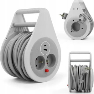 Przedłużacz zwijany 10m USB-C USB-A W-72017 PLASTROL