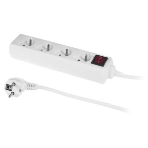 Przedłużacz 4 -gniazdowy z wyłącznikiem W-97494 PLASTROL