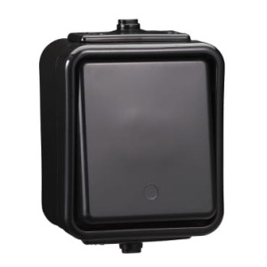 Łącznik 1-biegunowy IP44 CEDAR czarny WNT100C05 SCHNEIDER