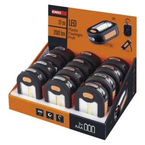 Latarka 3 LED COB 200 lm 3× AAA 12 szt. display box EMOS