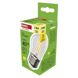 Żarówka LED Filament Mini Globe E27 3,4W 470lm ciepła biel EMOS