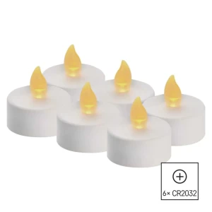 Świeczki tealight białe CR2032, vintage EMOS