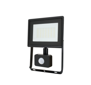 Naświetlacz LED SMD KASTEL 30W 6500K 2550LM IP65 czarny cz. pir BEMKO