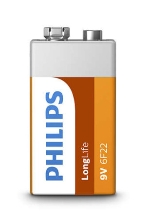 Bateria Longlife 6F22 tacka 9V 6F22L1F/10 PHILIPS