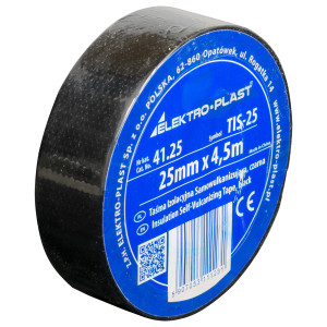 Taśma izolacyjna samowulkanizująca TIS-25, 2.5cmx4.5cm, czarna ELEKTROPLAST-OPATÓWEK