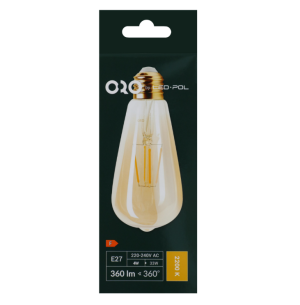 Żarówka ORO AMBER E27 ST64 6W WW LED-POL