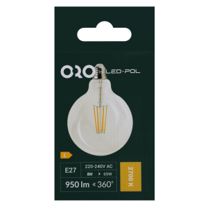 Żarówka ORO CLARO E27 G125 15W WW LED-POL