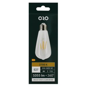 Żarówka ORO CLARO E27 ST64 8W WW LED-POL