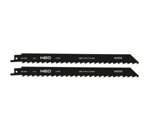 Brzeszczot do piły szablastej, HCS, 228 x 19 x 1,3 mm, 3 TPI, komplet 2 sztuk TOPEX