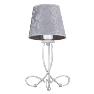 Lampka gabinetowa biała/srebrna DIANA 1x60W E27 K-4063 KAJA
