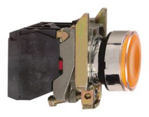 Podświetlany przycisk kryty XB4BW35B5 LED NO+NZ 24V ŻÓŁTY SCHNEIDER