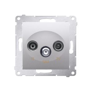 Gniazdo antenowe R-TV-SAT srebrny S54 DASK.01/43 KONTAKT SIMON