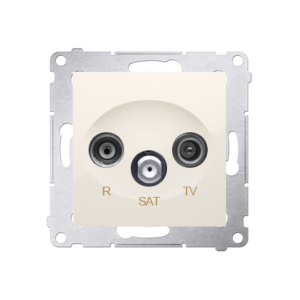 Gniazdo antenowe R-TV-SAT kremowy S54 DASK.01/41 KONTAKT SIMON