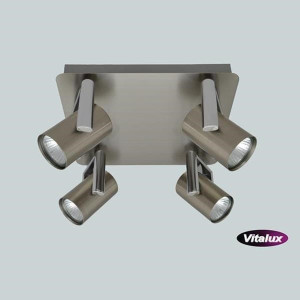 Spot satynowy nikiel 4x50W GU10 ROLAND-4 VITALUX