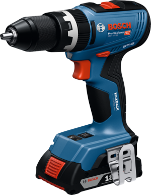 Wiertarko-wkrętarka udarowa akumulatorowa 18V, akumulatory 2x5Ah + ładowarka, PRO HEAVY DUTY GSB 18V-65; 0.601.9N3.303 BOSCH