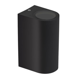 Oprawa elewacyjna PARETE z wymiennymi źródłami 2xGU10, 250V IP54, 150x73x95mm, czarna