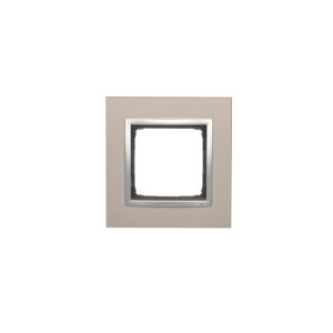 SIMON54 Ramka 1-krotna Nature-Metal, SATYNOWY BLASK, IP20/IP44* (*IP44-należy zastosować uszczelkę ramki DUN1)