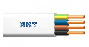 YDYp4x2,5żo 450/750V przewód instal biały, krążek 100m (żyły, ŻO, SZ, BR, CZ); NKT CABLES